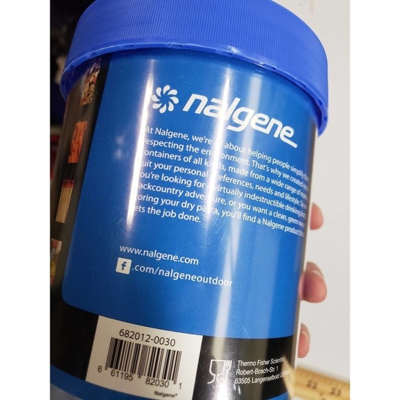 Nalgene Storage Containers 32 Oz Blue Wide Mount Outdoor Durable Tough Versatile - Picture 5 of 5